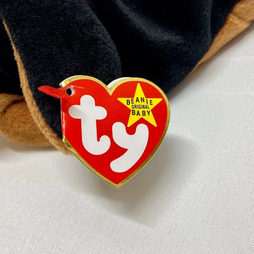 Ty Beanie Babies Doby 4110 Doberman Dog 1996 Retired PVC Pellets Rare Vtg Plush
